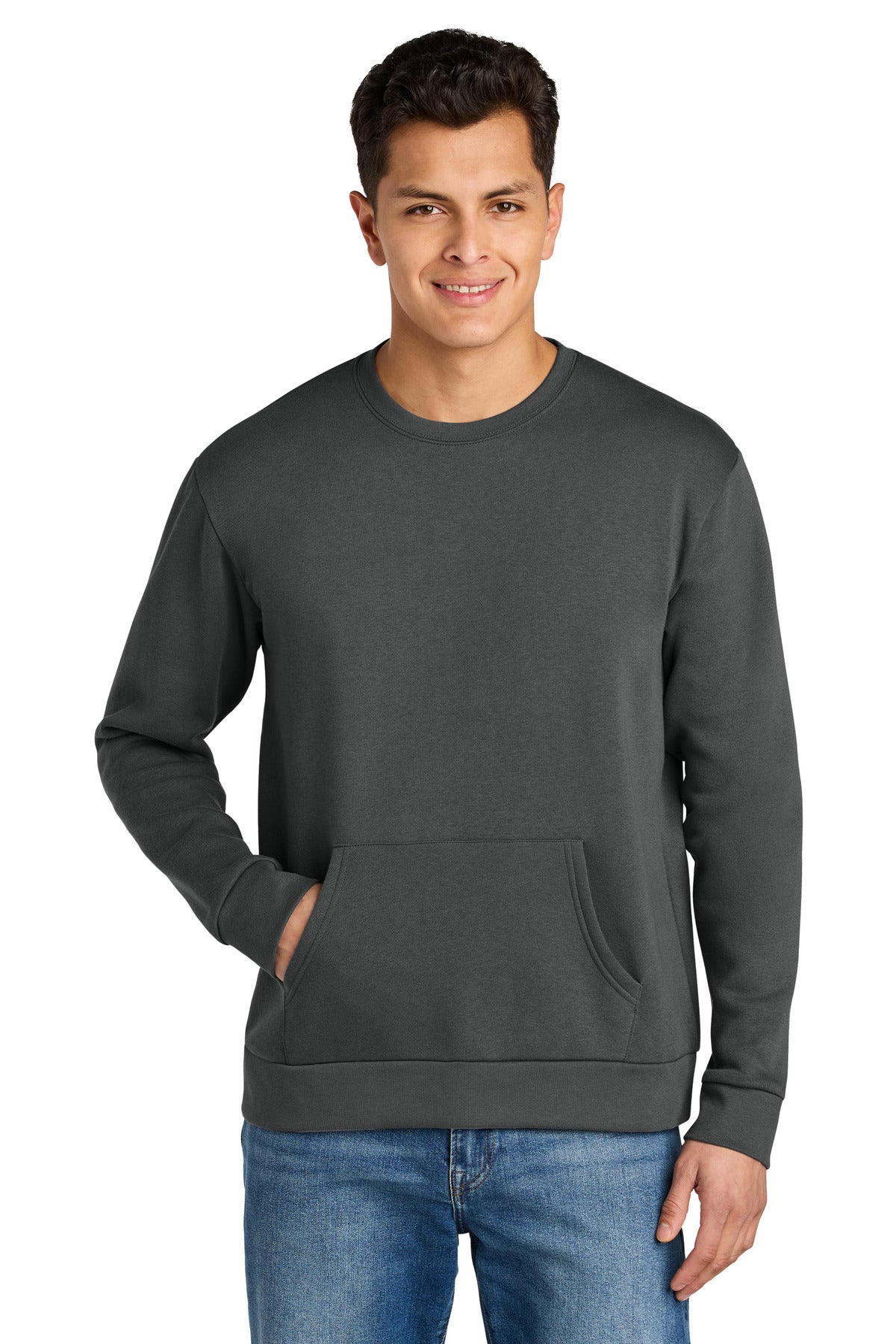 Next Level Apparel Santa Barbara Pocket Sweatshirt NL9001 in Heavy Metal