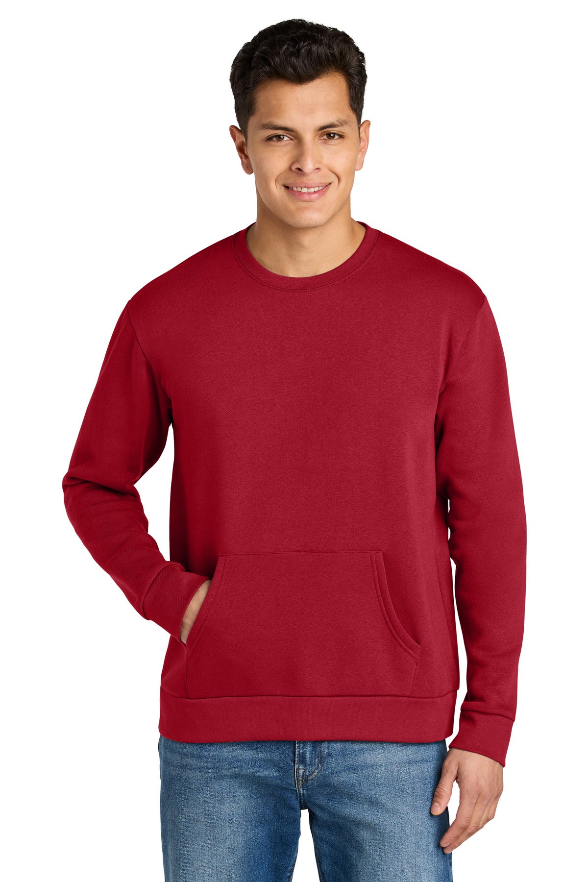 Next Level Apparel Santa Barbara Pocket Sweatshirt NL9001 in Red