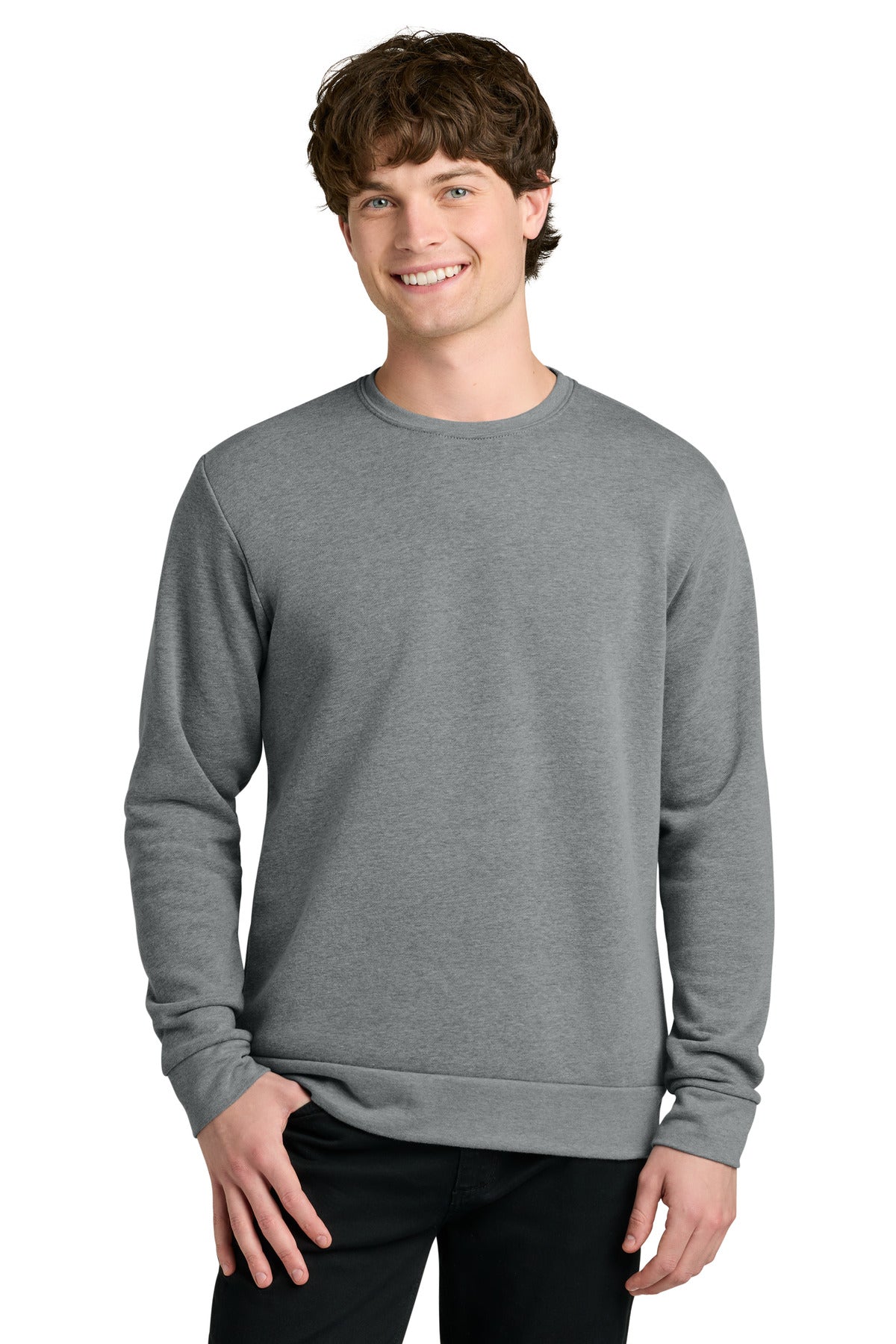 Next Level Apparel Adult Malibu Crewneck Sweatshirt NL9002 in Heather Gray