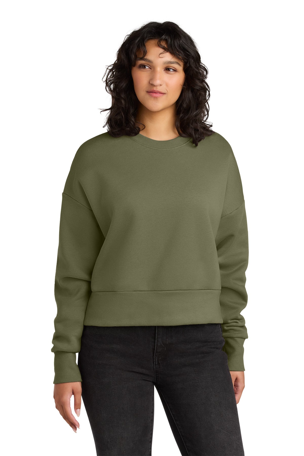 Next Level Apparel Women's Heavyweight Sweatshirt NL9087 in Light Olive