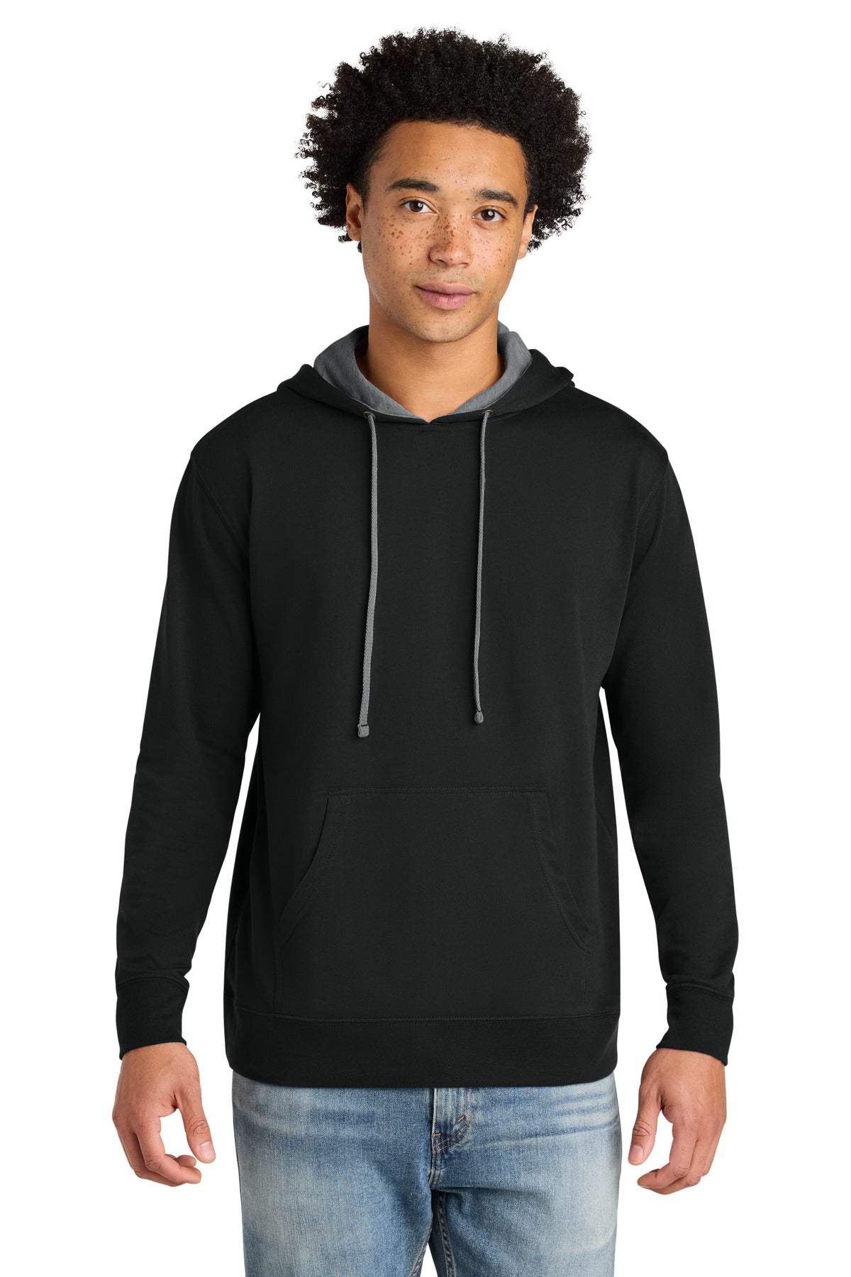 Next Level Apparel Laguna Hoodie NL9301 in Black/ Heather Gray