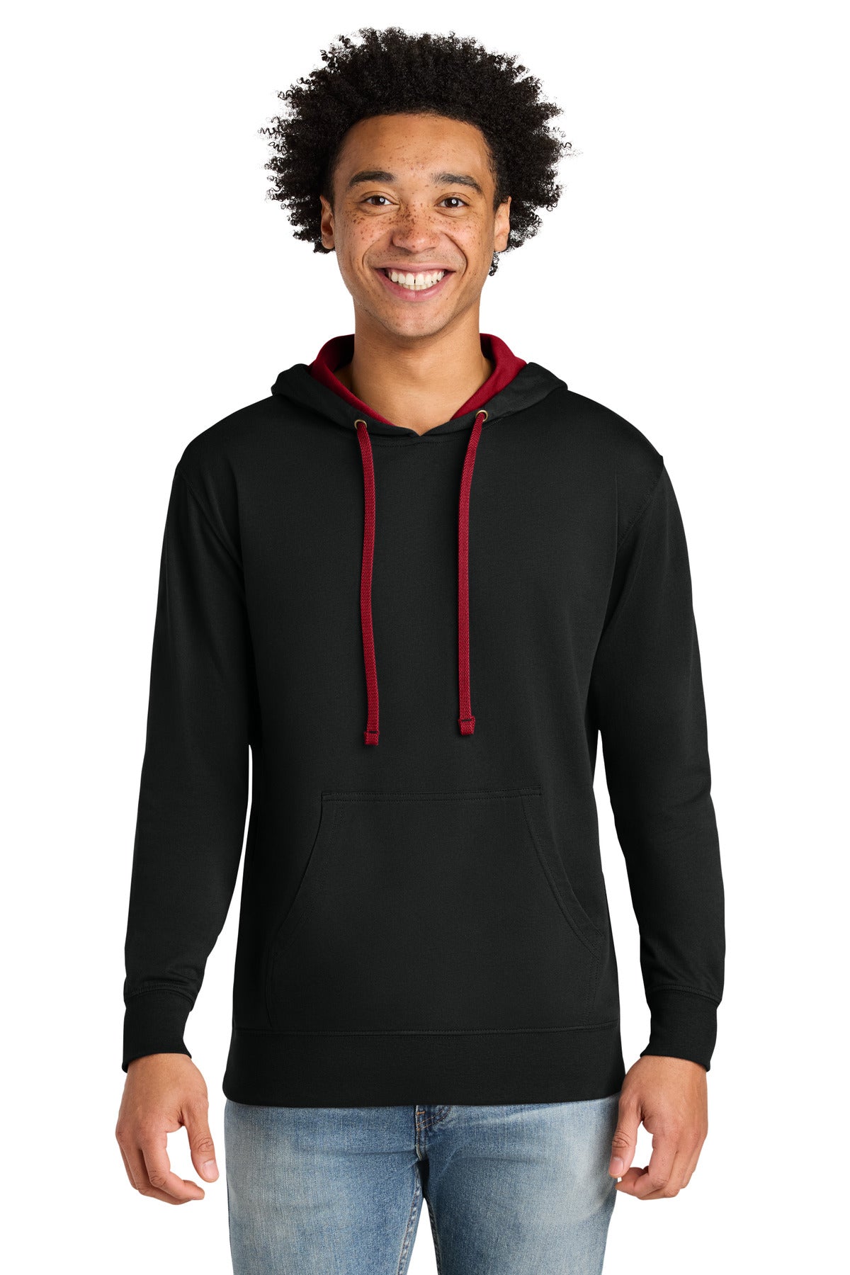 Next Level Apparel Laguna Hoodie NL9301 in Black/ Red