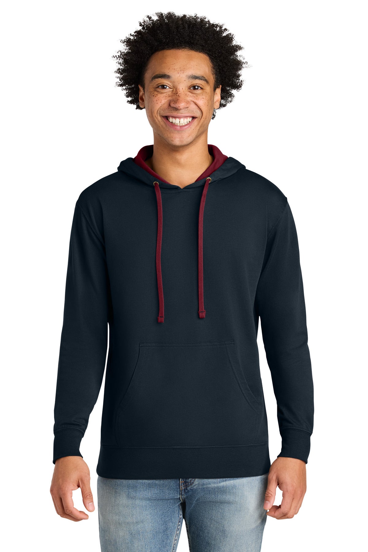 Next Level Apparel Laguna Hoodie NL9301 in Midnight Navy/ Cardinal