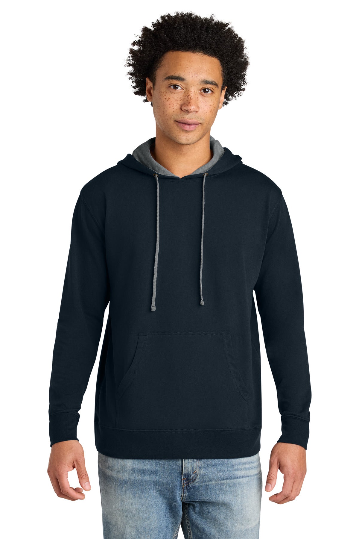 Next Level Apparel Laguna Hoodie NL9301 in Midnight Navy/ Heather Gray
