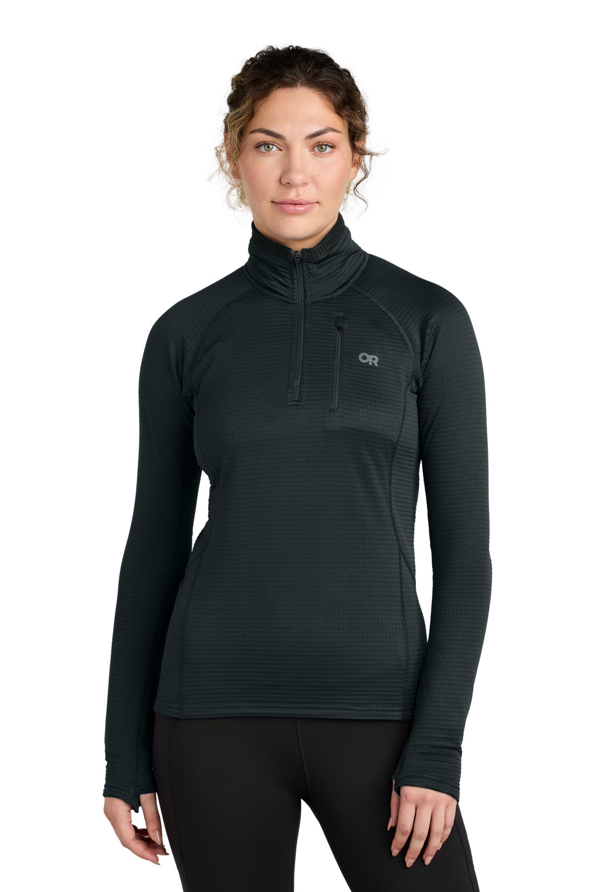 LIMITED EDITION Outdoor Research Women's Tech Grid 1/4-Zip Fleece OR322263 in Black