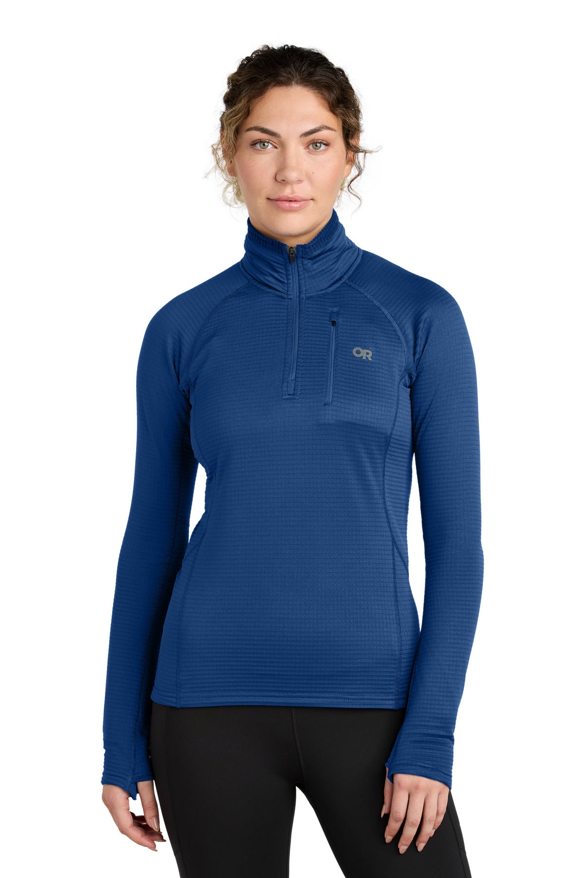 LIMITED EDITION Outdoor Research Women's Tech Grid 1/4-Zip Fleece OR322263 in Galaxy Blue