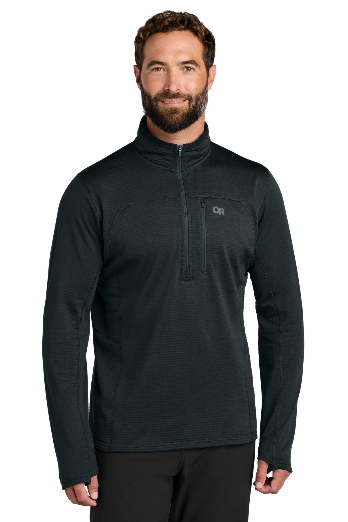 LIMITED EDITION Outdoor Research Tech Grid 1/4-Zip Fleece OR322267 in Black