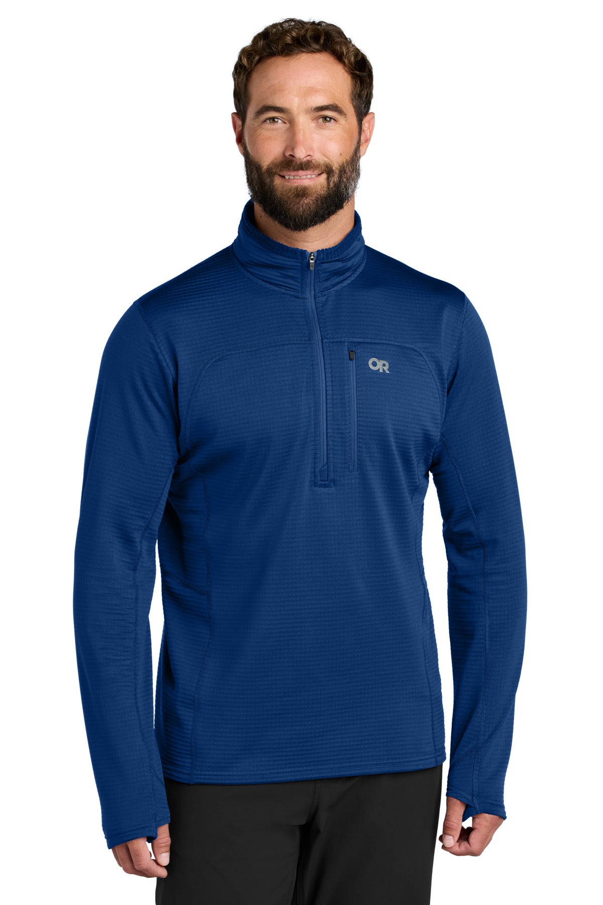 LIMITED EDITION Outdoor Research Tech Grid 1/4-Zip Fleece OR322267 in Galaxy Blue
