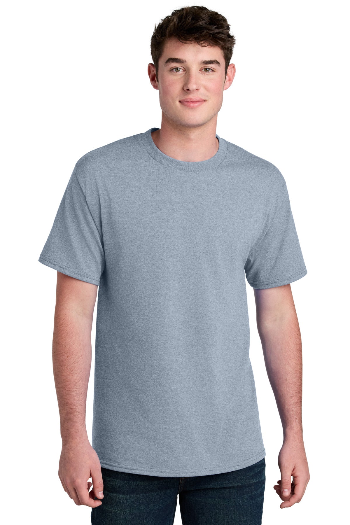 Port & Co Core Blend Recycled Tee PC01 in Athletic Heather