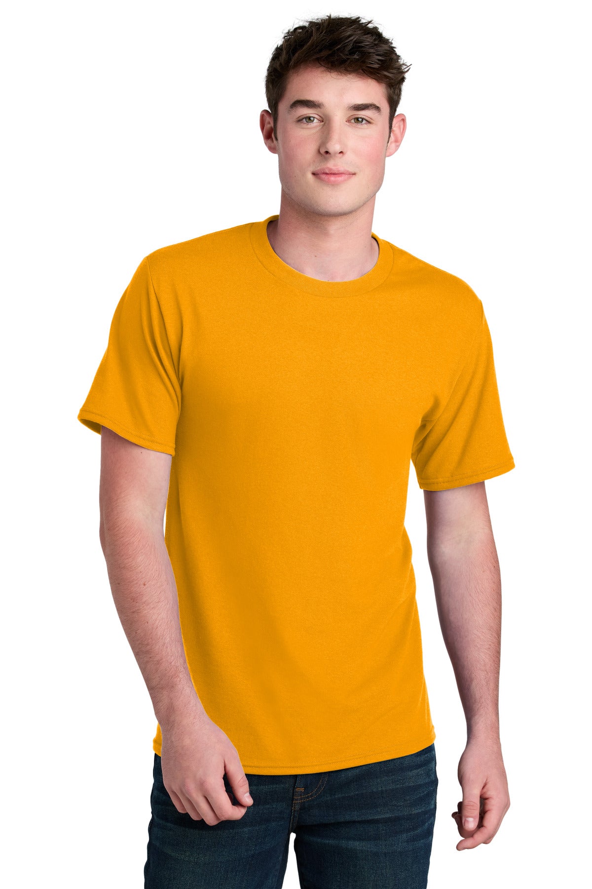 Port & Co Core Blend Recycled Tee PC01 in Gold