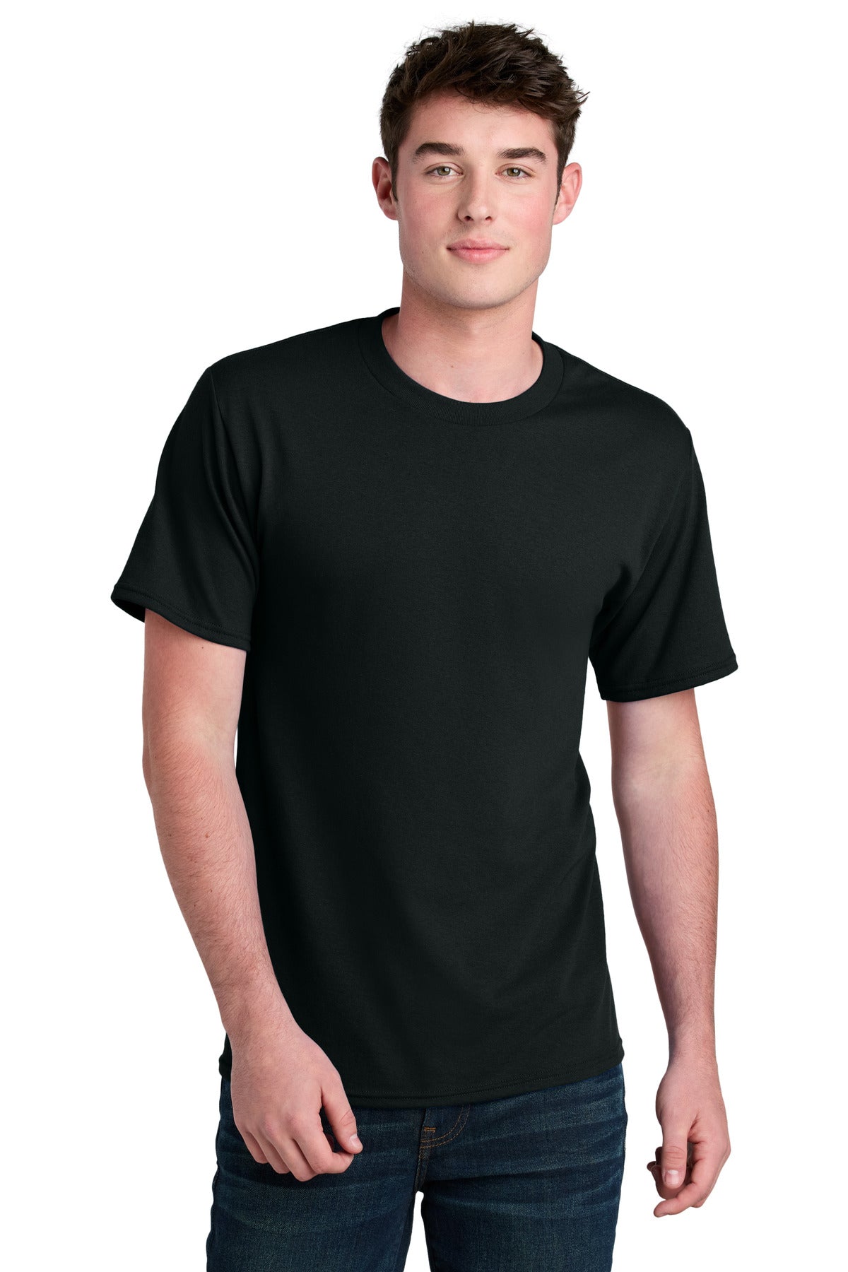 Port & Co Core Blend Recycled Tee PC01 in Jet Black