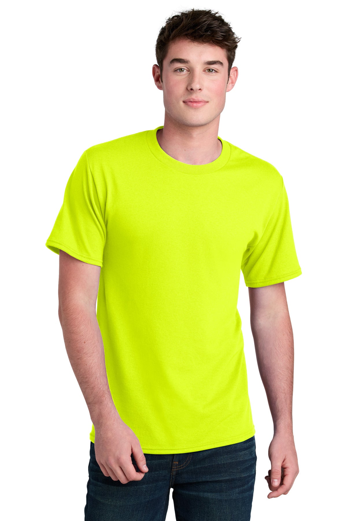 Port & Co Core Blend Recycled Tee PC01 in S. Green