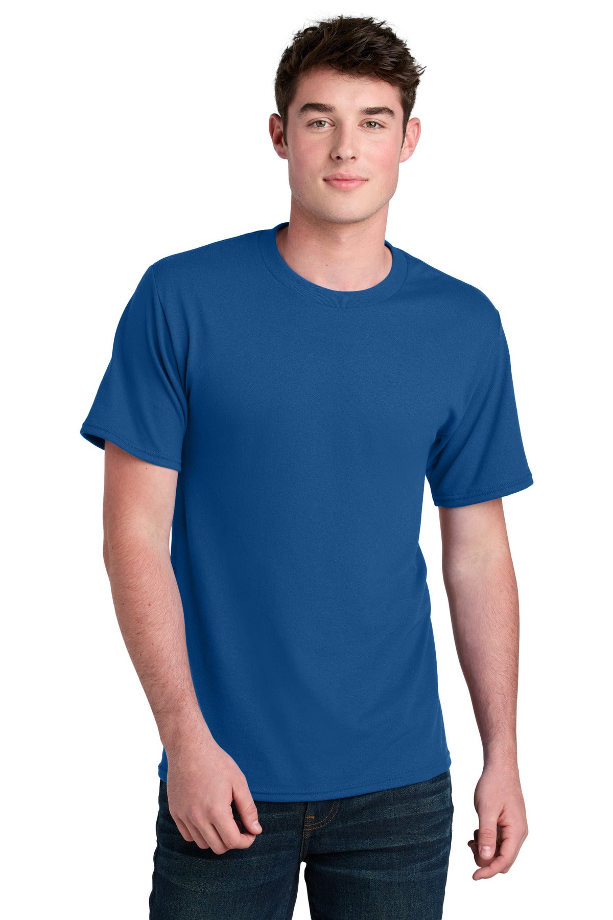 Port & Co Core Blend Recycled Tee PC01 in True Royal