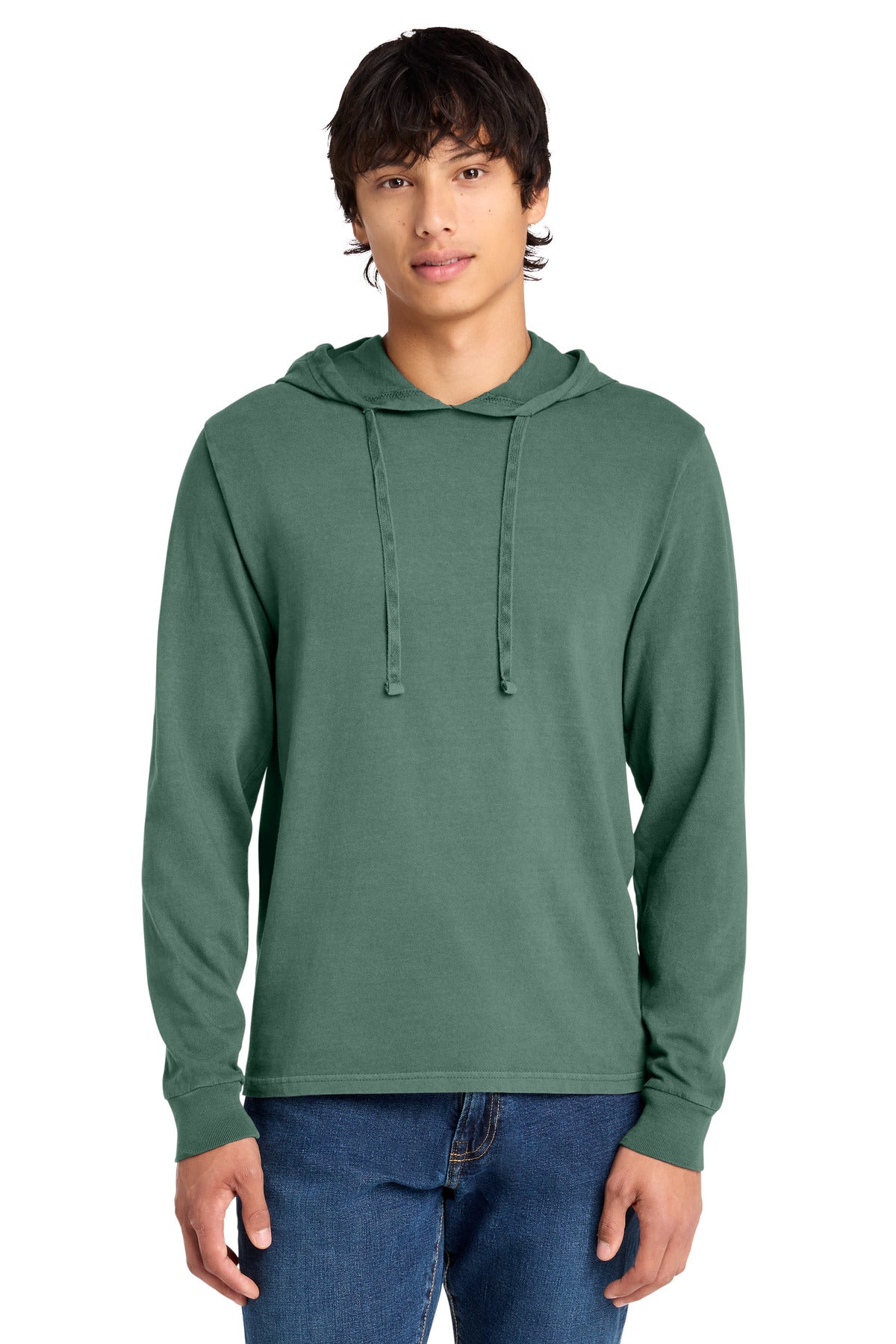 Port & Co Beach Wash Garment-Dyed Pullover Hooded Tee PC099H in Nordic Green