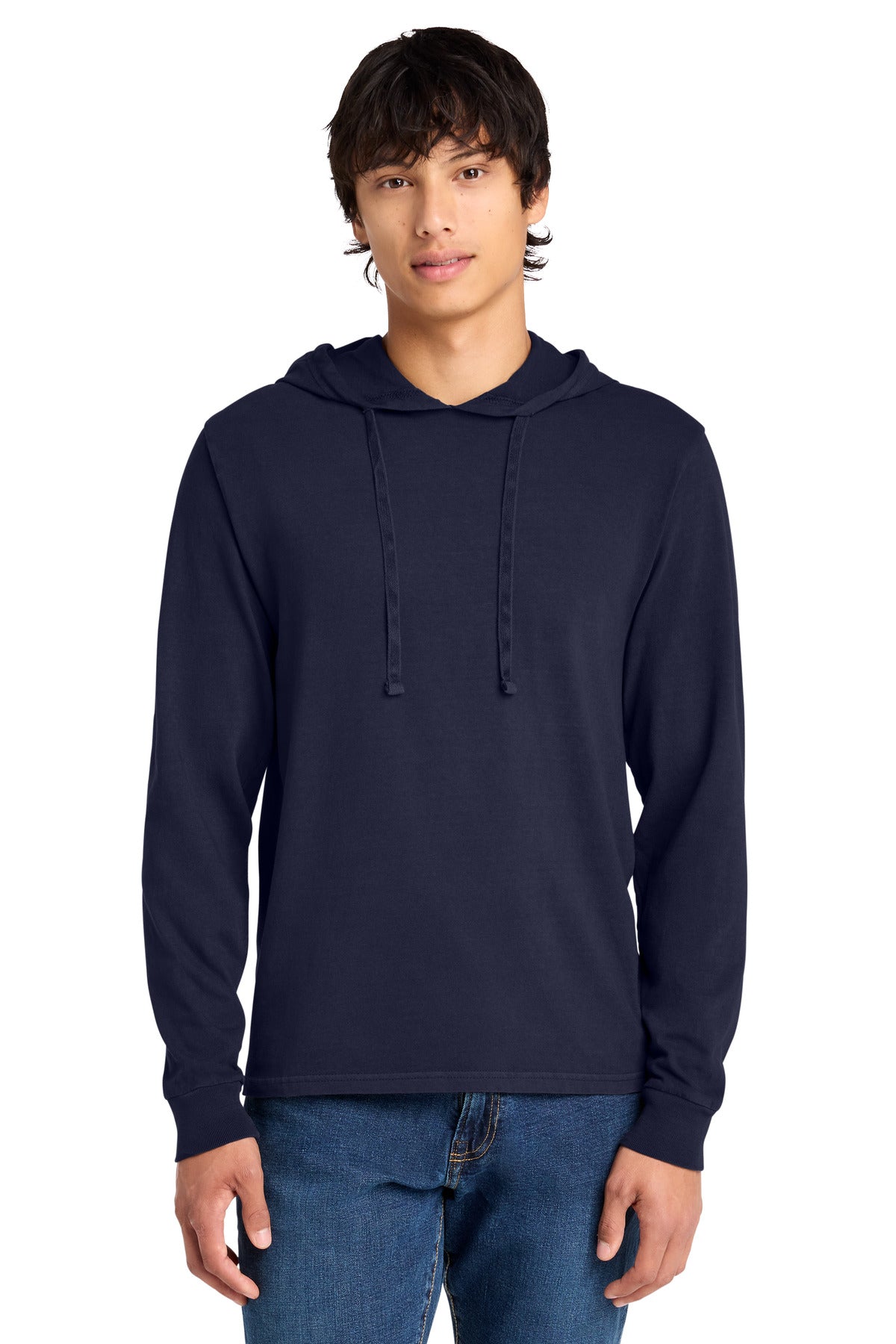 Port & Co Beach Wash Garment-Dyed Pullover Hooded Tee PC099H in True Navy