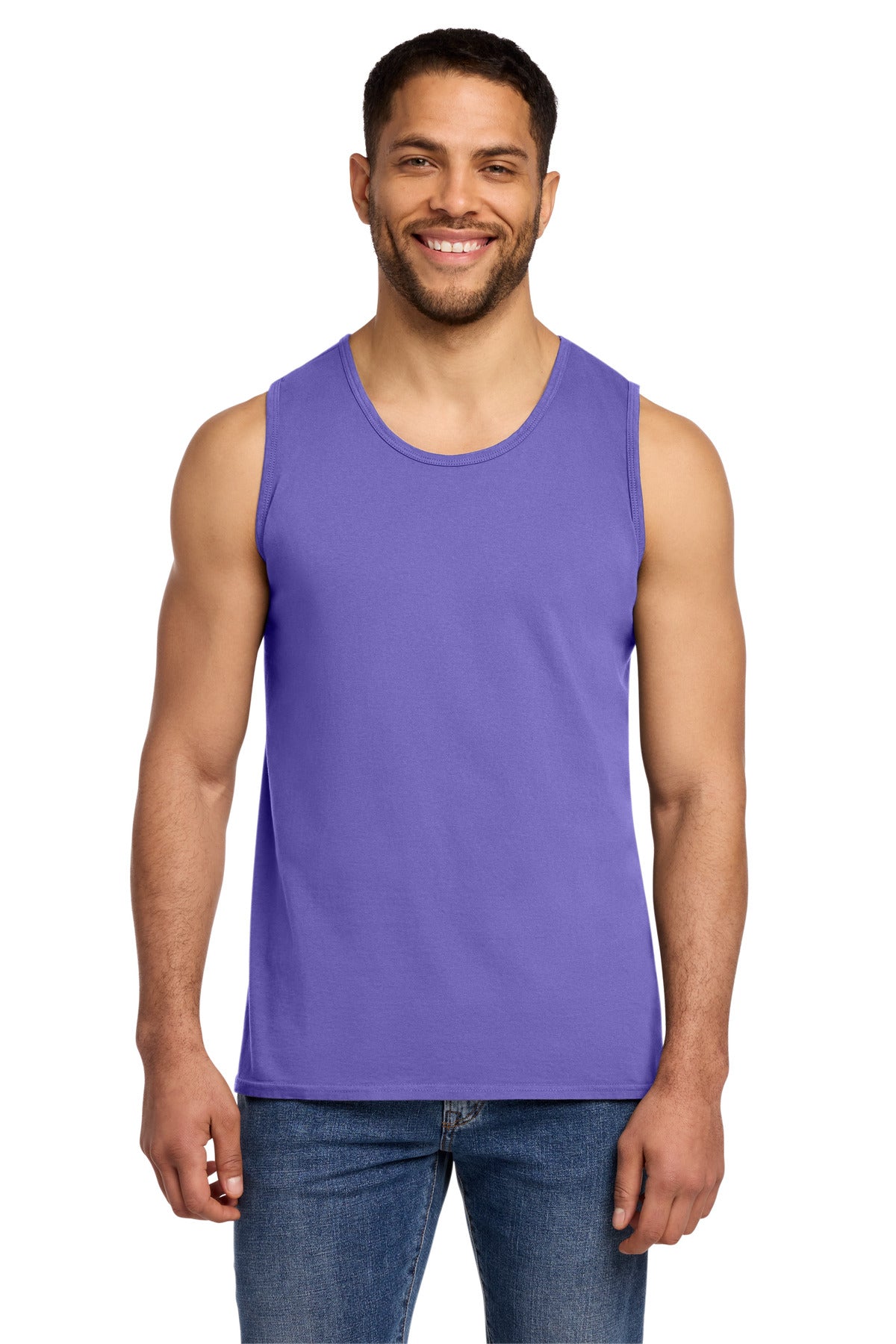 Port & Co Beach Wash Garment-Dyed Tank.  PC099TT in Amethyst