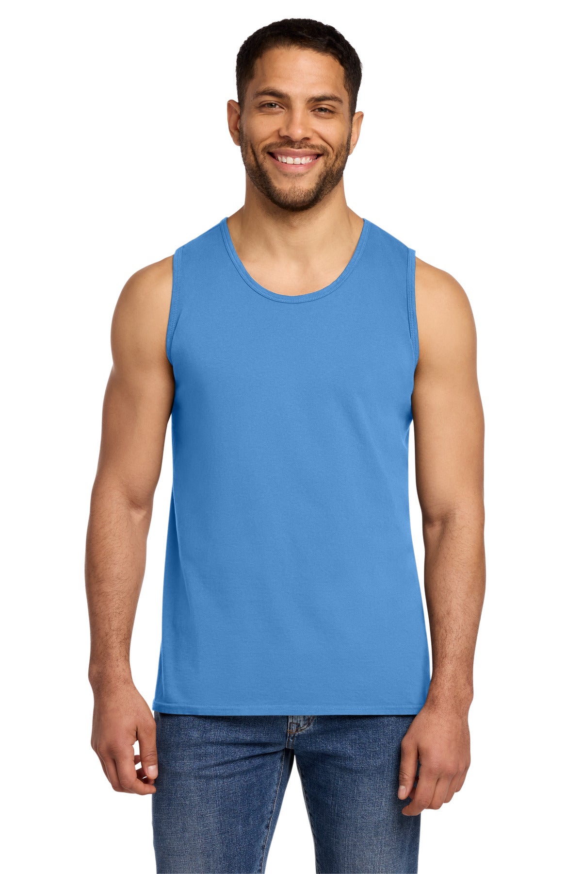 Port & Co Beach Wash Garment-Dyed Tank.  PC099TT in Blue Moon
