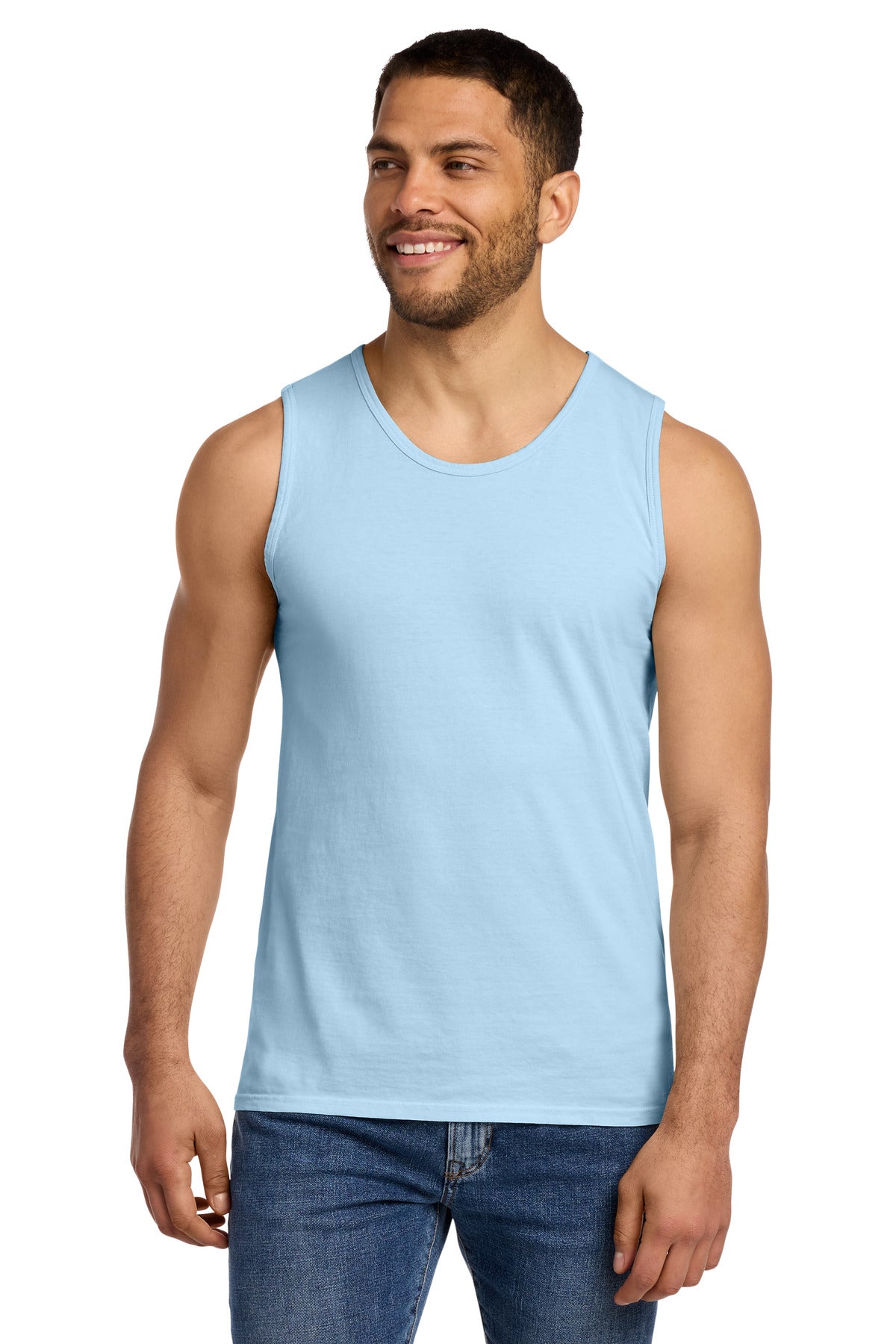 Port & Co Beach Wash Garment-Dyed Tank.  PC099TT in Glacier