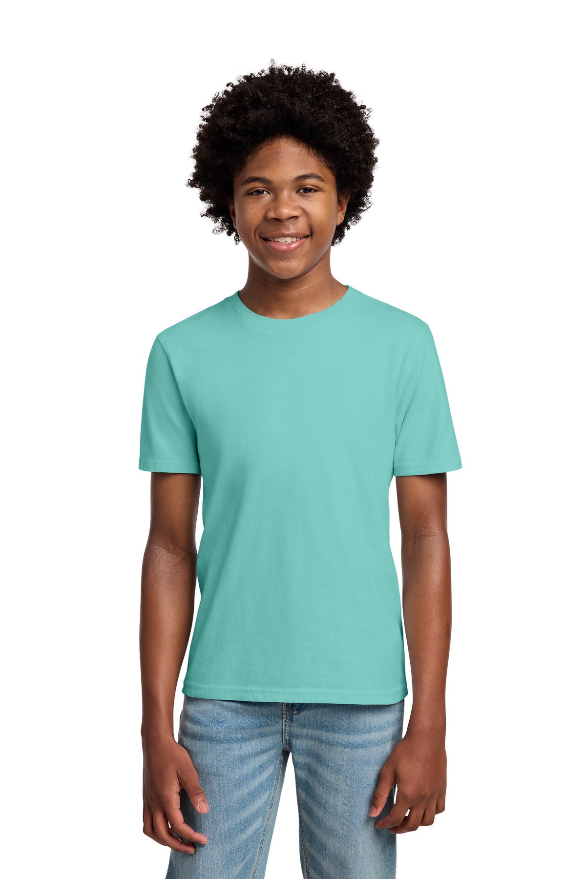 Port & Co Youth Beach Wash Garment-Dyed Tee. PC099Y in Cool Mint