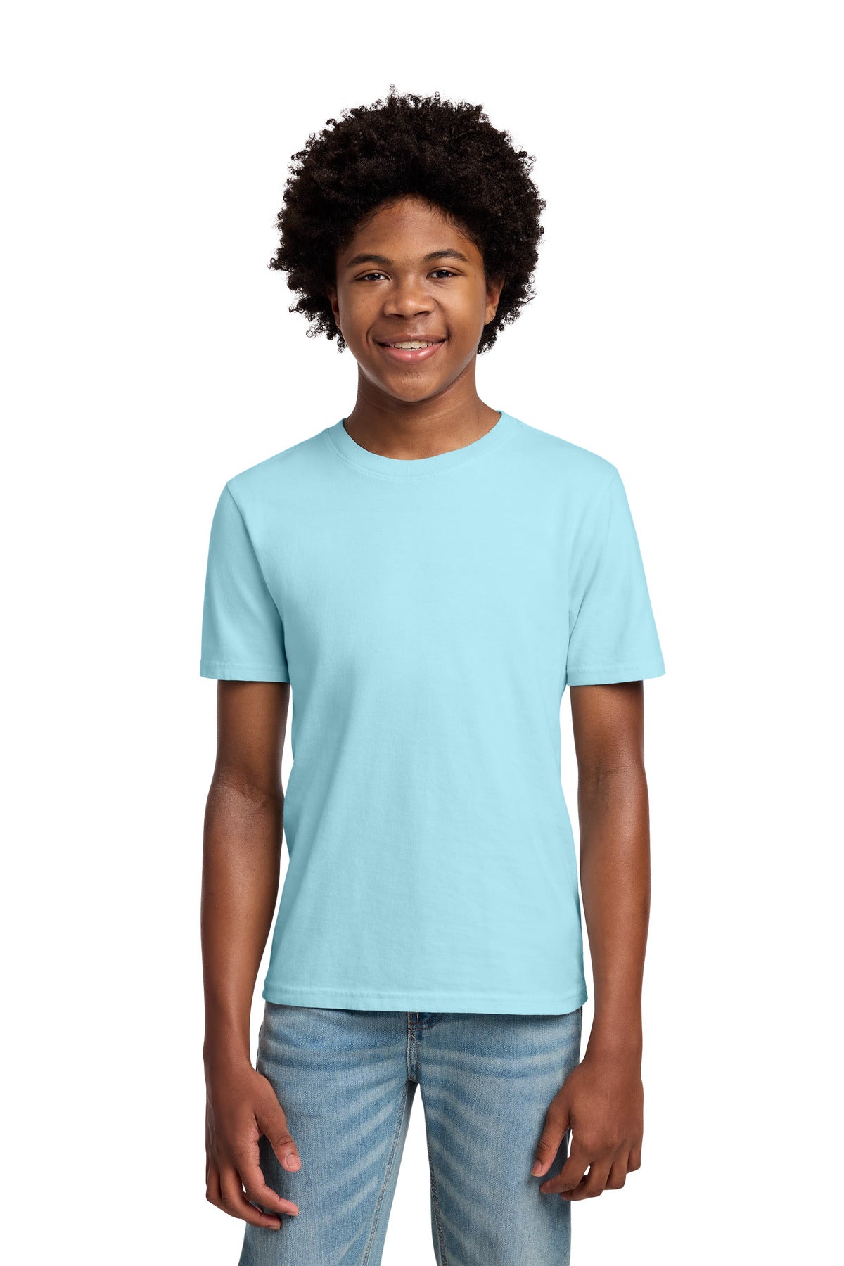 Port & Co Youth Beach Wash Garment-Dyed Tee. PC099Y in Glacier