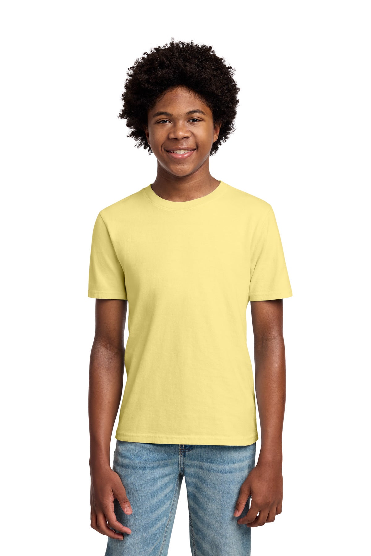 Port & Co Youth Beach Wash Garment-Dyed Tee. PC099Y in Popcorn