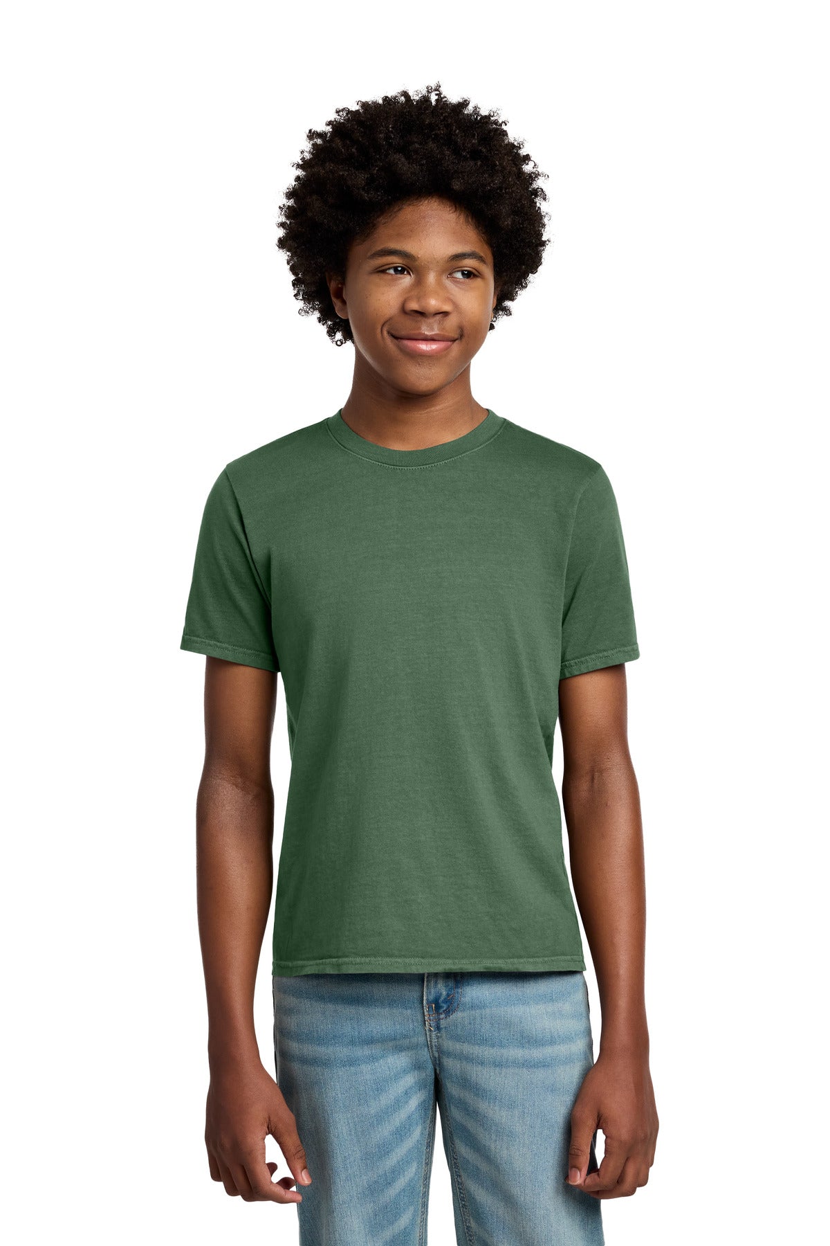 Port & Co Youth Beach Wash Garment-Dyed Tee. PC099Y in Safari