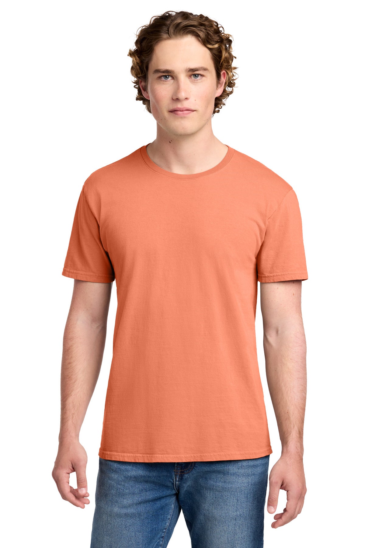 Port & Co Beach Wash Garment-Dyed Tee. PC099 in Cantaloupe