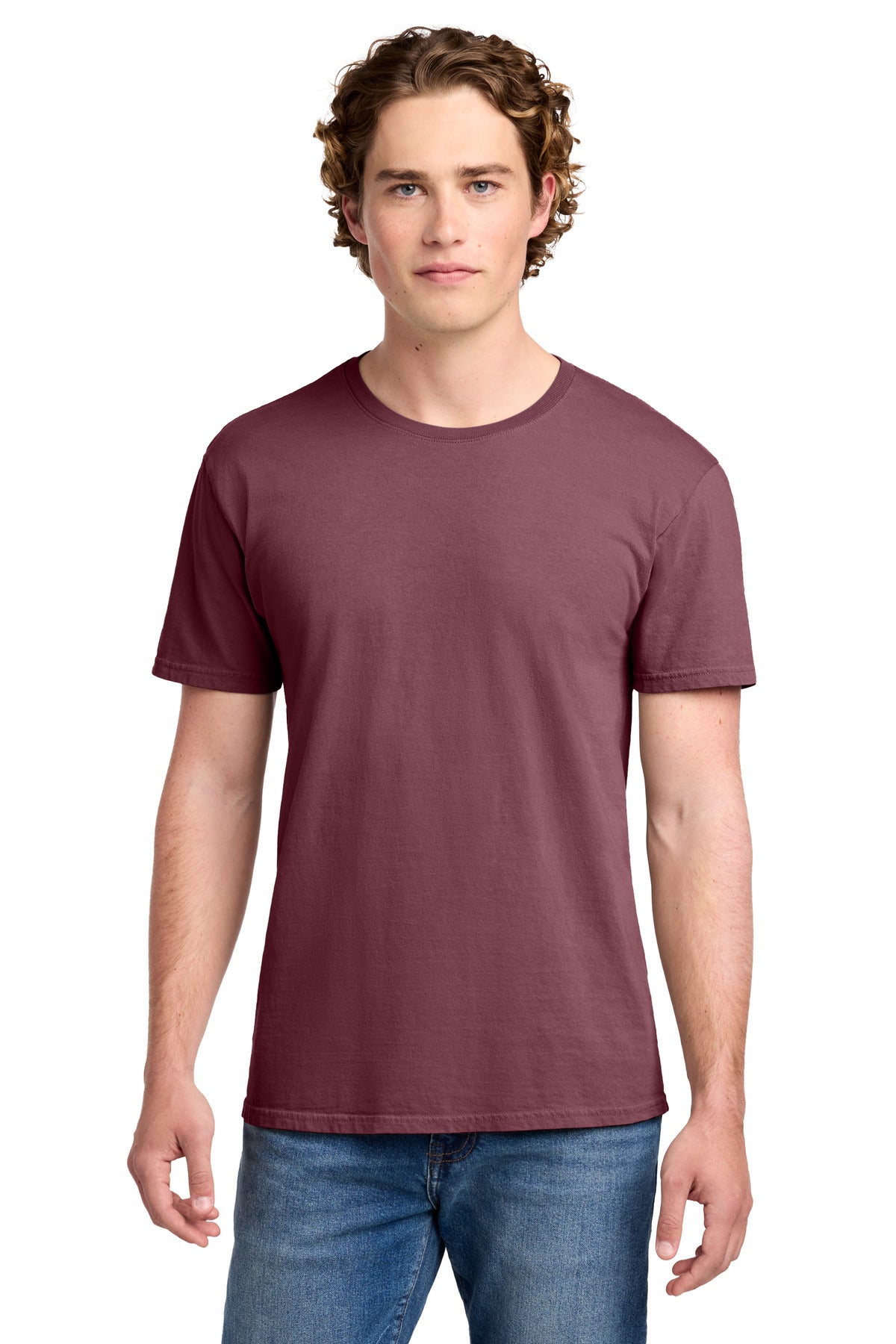 Port & Co Beach Wash Garment-Dyed Tee. PC099 in Wineberry