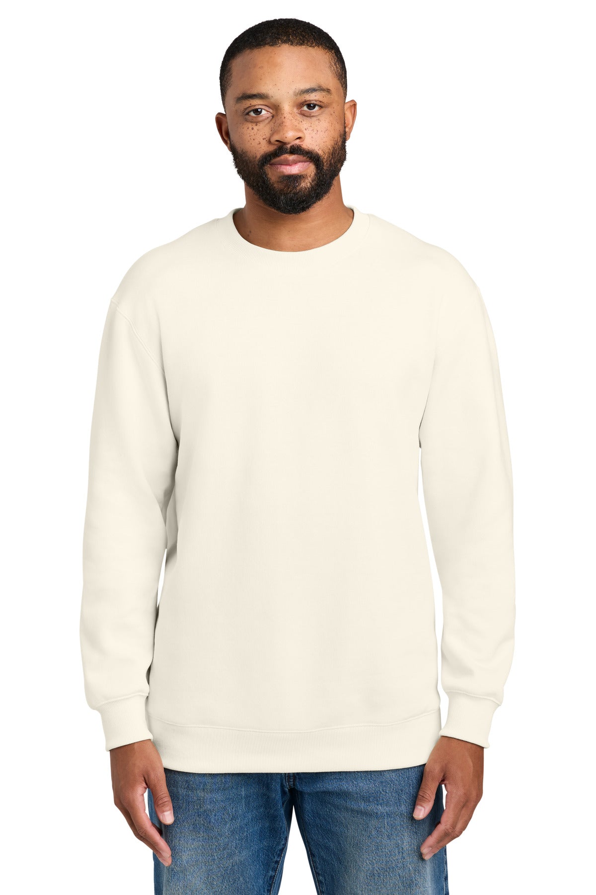 Port & Co Foundation Fleece Pullover Crewneck Sweatshirt PC107 in Ivory