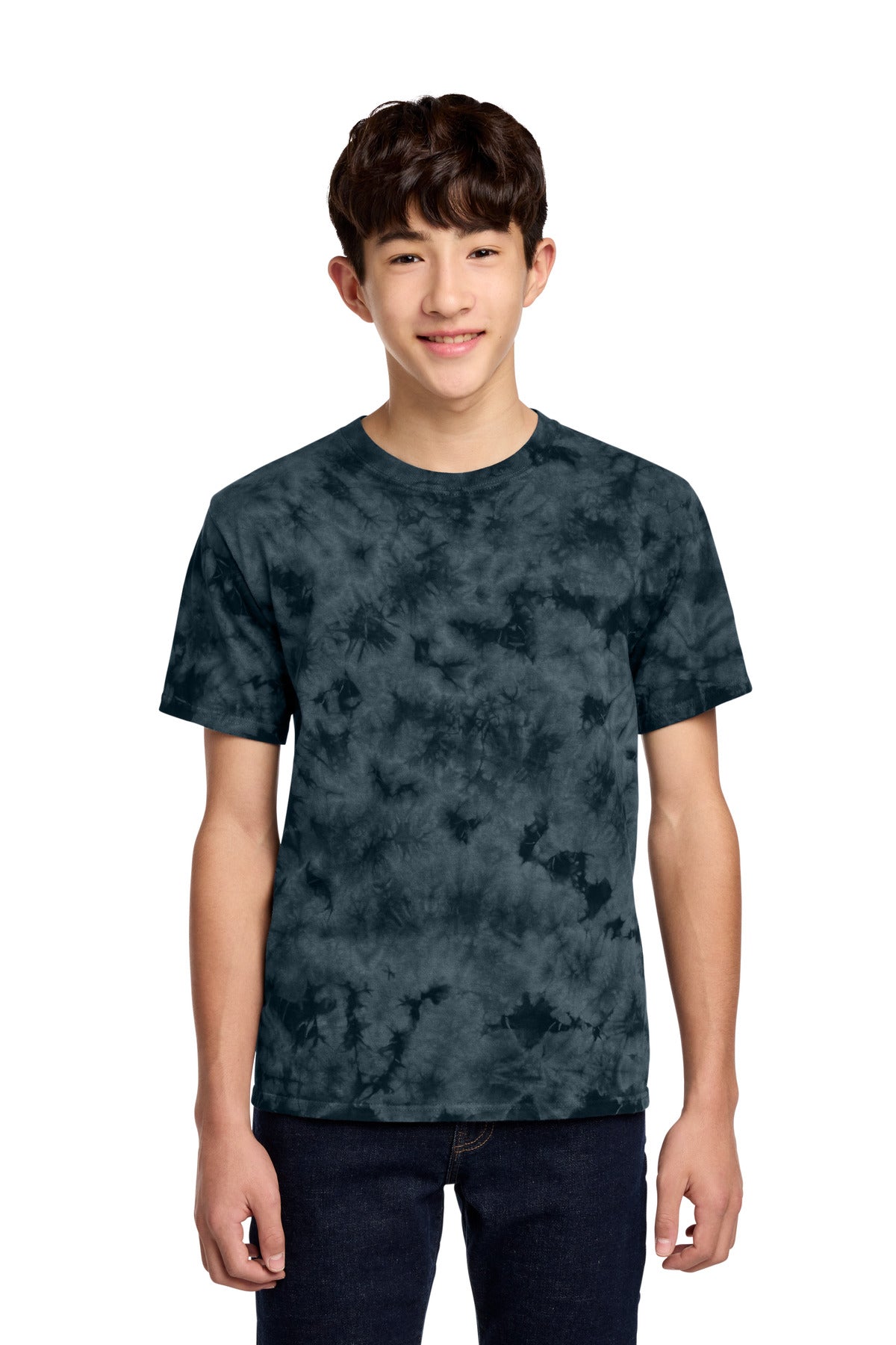 Port & Co Youth Crystal Tie-Dye Tee PC145Y in Black