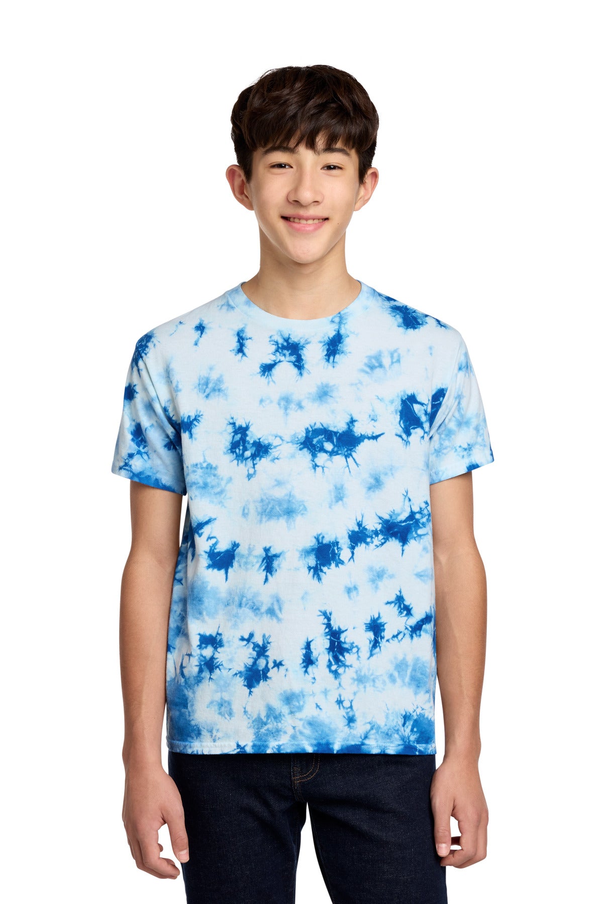 Port & Co Youth Crystal Tie-Dye Tee PC145Y in True Royal