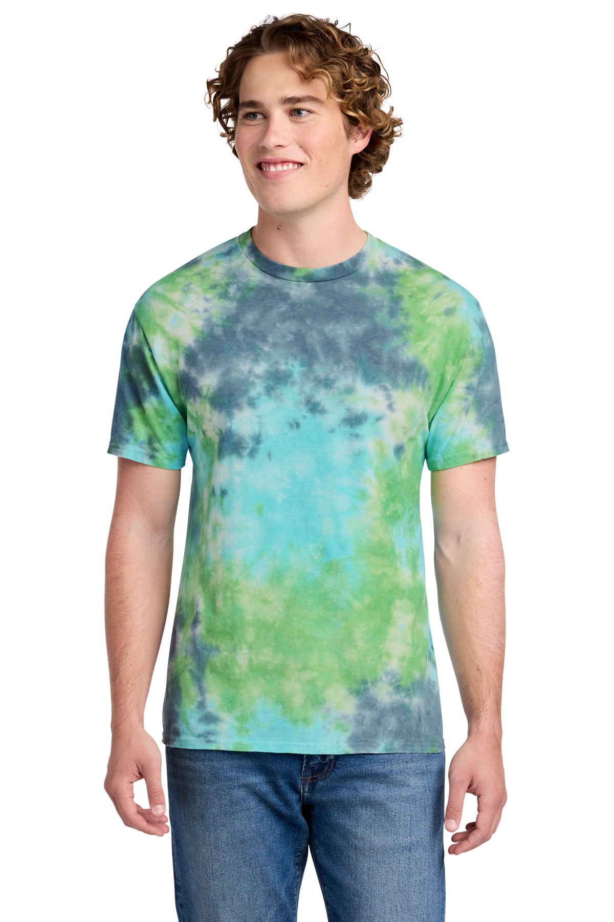 Port & Co Crystal Tie-Dye Tee PC145 in Planet Earth Colorburst