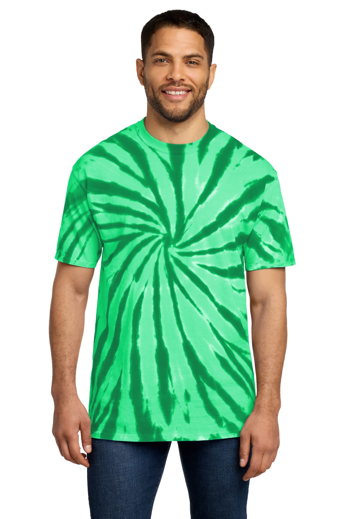 Port & Co Tie-Dye Tee. PC147 in Kelly