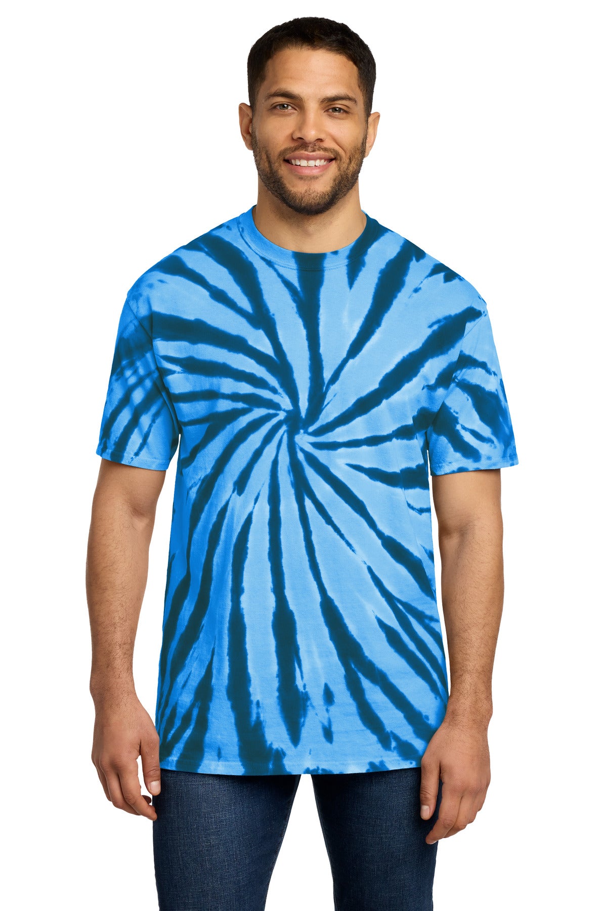 Port & Co Tie-Dye Tee. PC147 in Royal