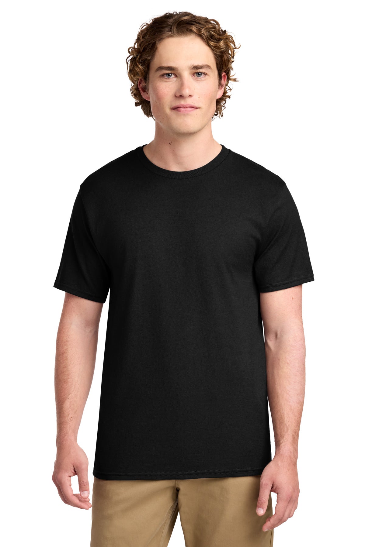 Port & Co Ring Spun Cotton Tee. PC150 in Jet Black