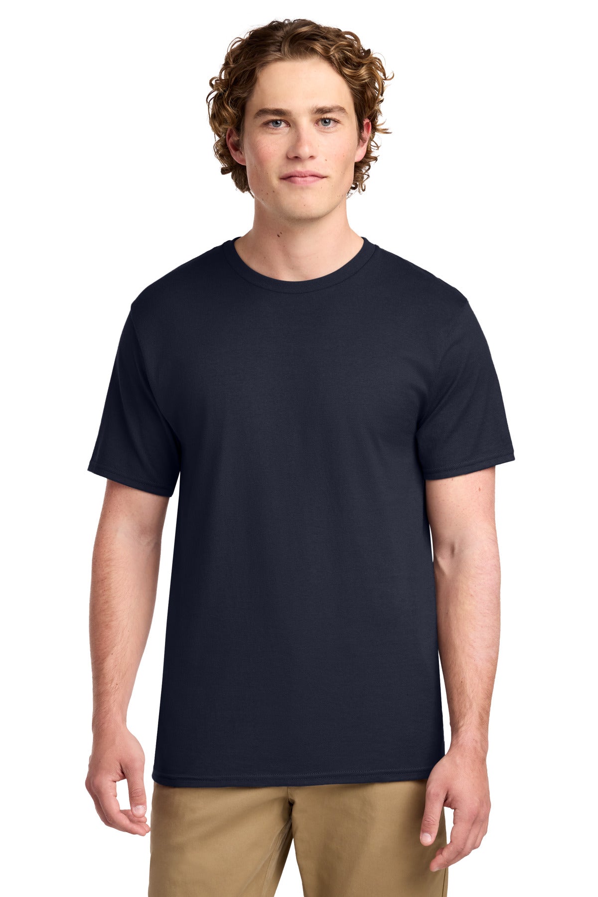 Port & Co Ring Spun Cotton Tee. PC150 in Navy