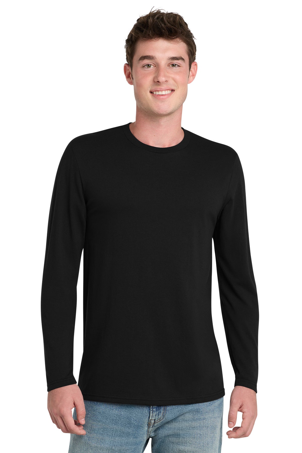 Port & Co Tri-Blend Long Sleeve Tee. PC330LS in Black