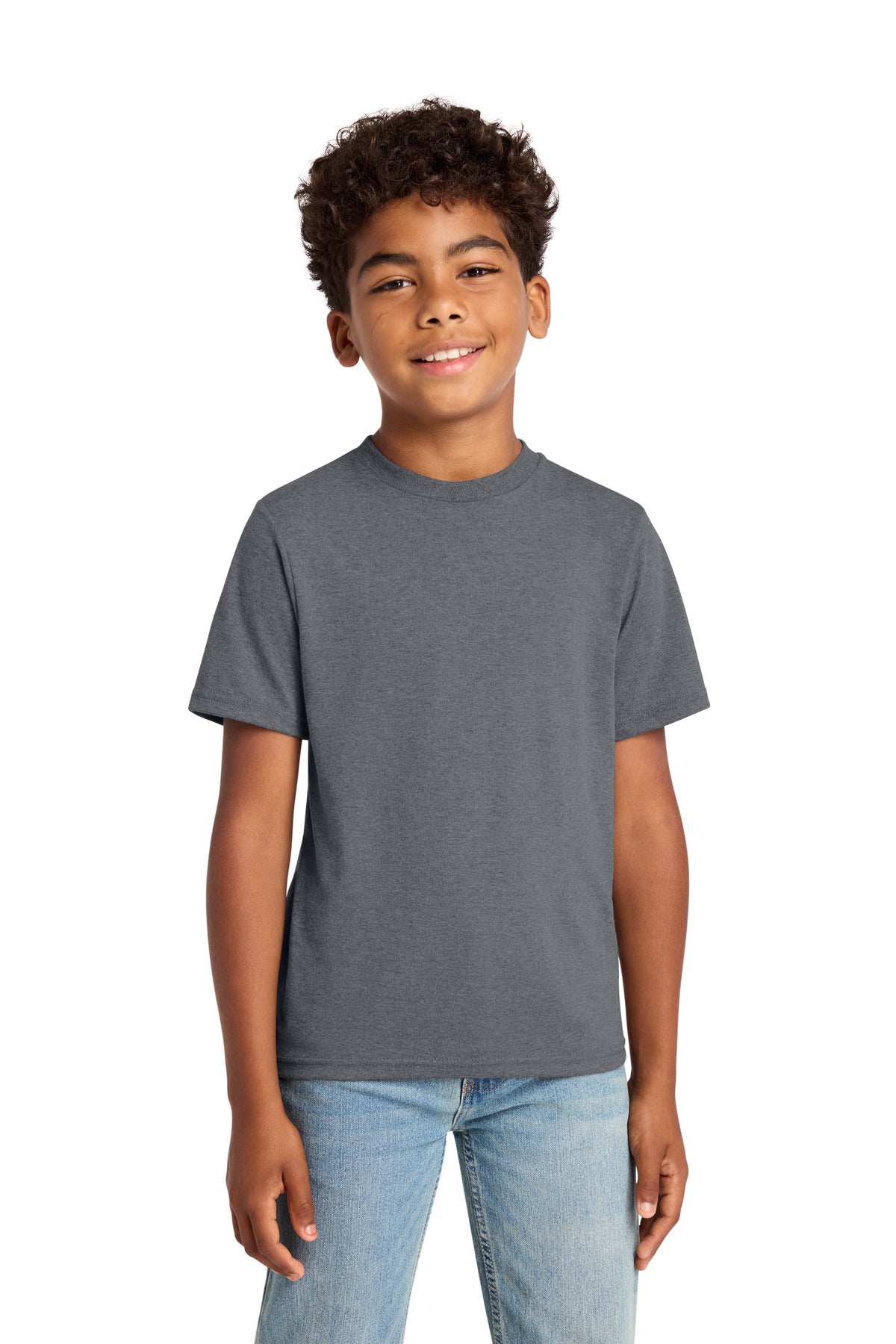 Port & Co Youth Tri-Blend Tee PC330Y in Graphite Heather