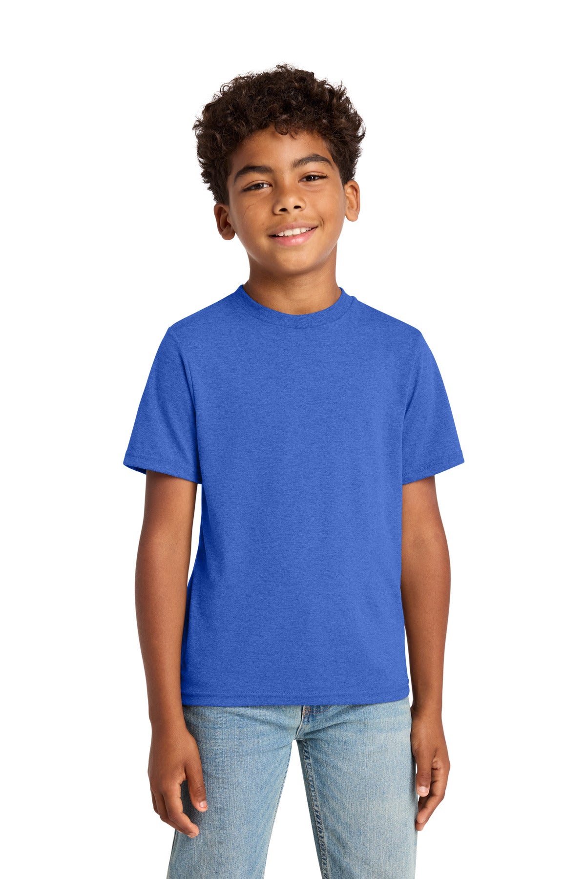 Port & Co Youth Tri-Blend Tee PC330Y in Heather Royal