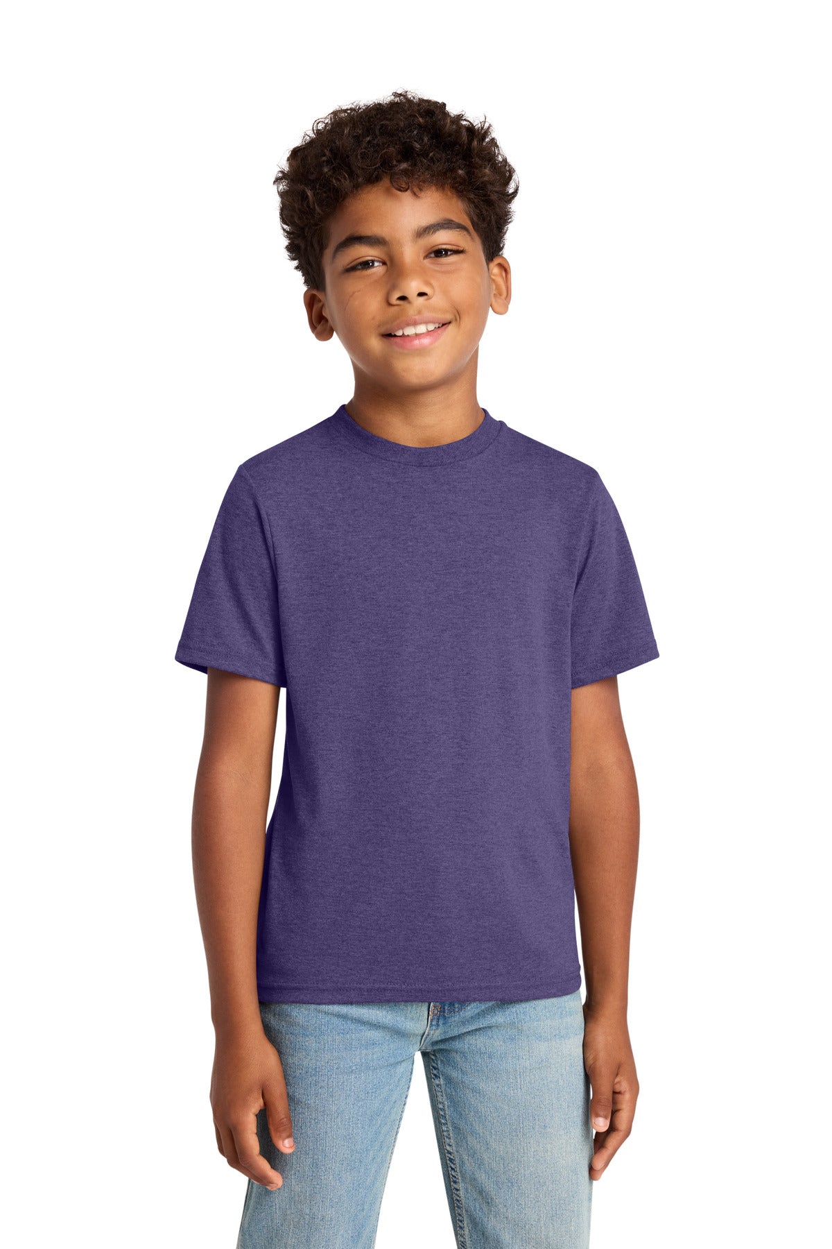 Port & Co Youth Tri-Blend Tee PC330Y in Team Purple Heather