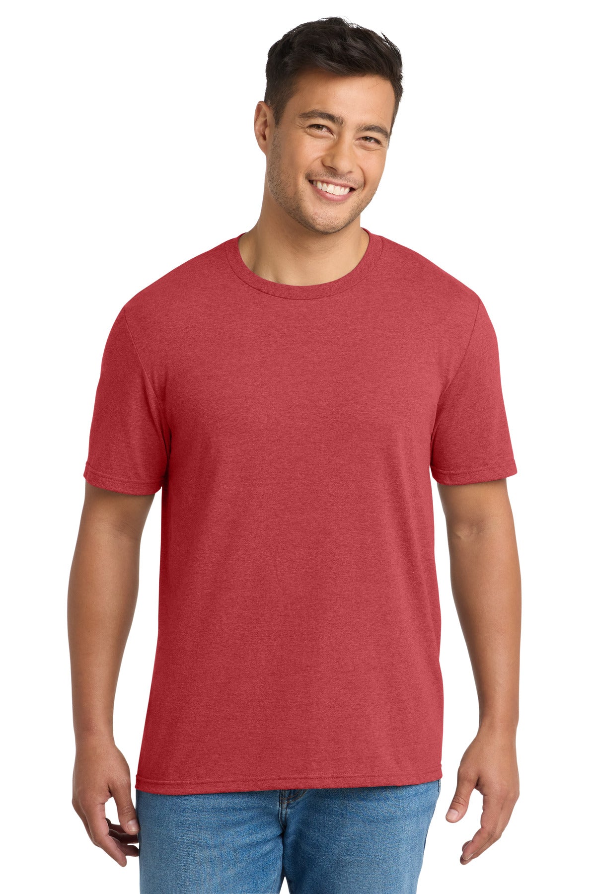 Port & Co Tri-Blend Tee. PC330 in Bright Red Heather