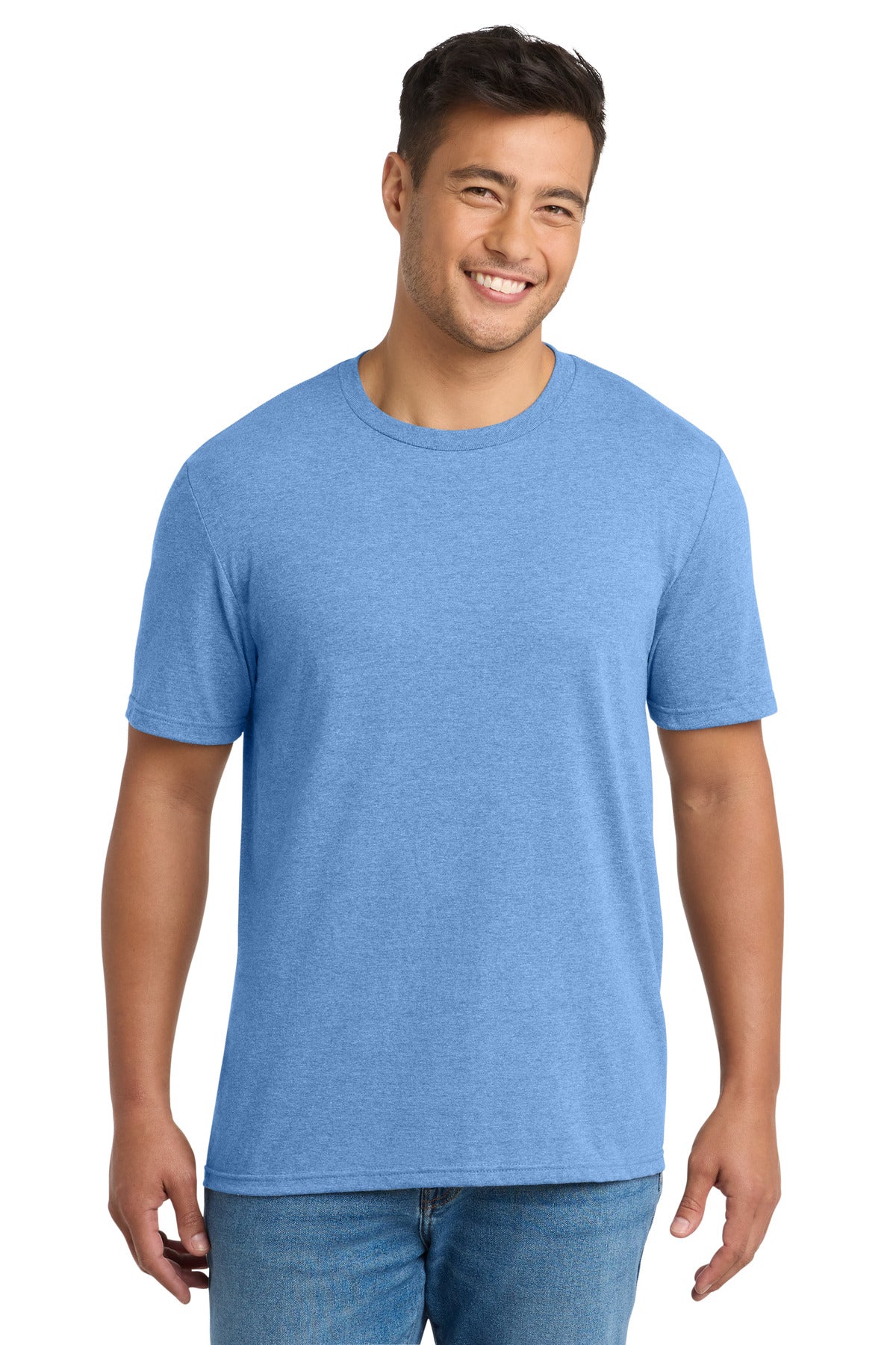 Port & Co Tri-Blend Tee. PC330 in Carolina Blue Heather
