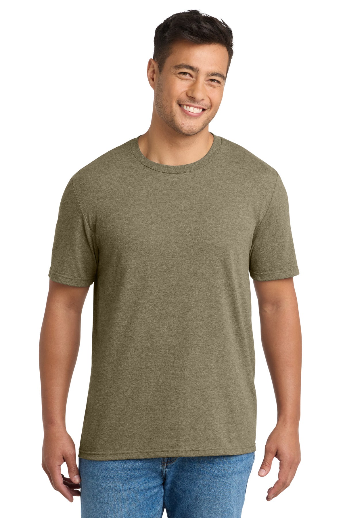 Port & Co Tri-Blend Tee. PC330 in Coyote Brown Heather
