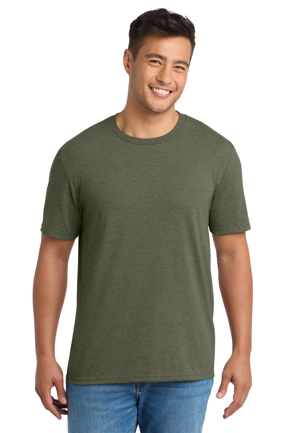 Port & Co Tri-Blend Tee. PC330 in Military Green Heather