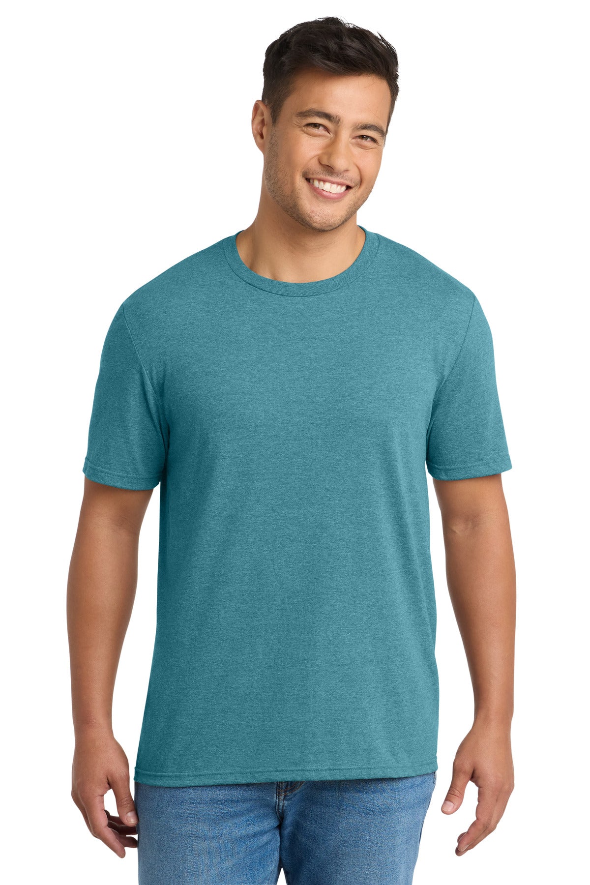 Port & Co Tri-Blend Tee. PC330 in Vivid Teal Heather