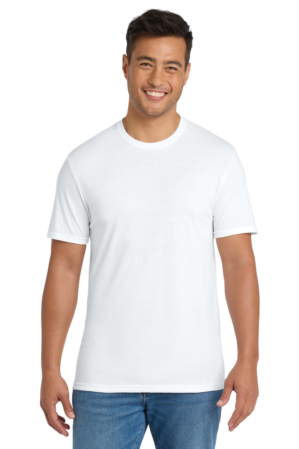 Port & Co Tri-Blend Tee. PC330 in White