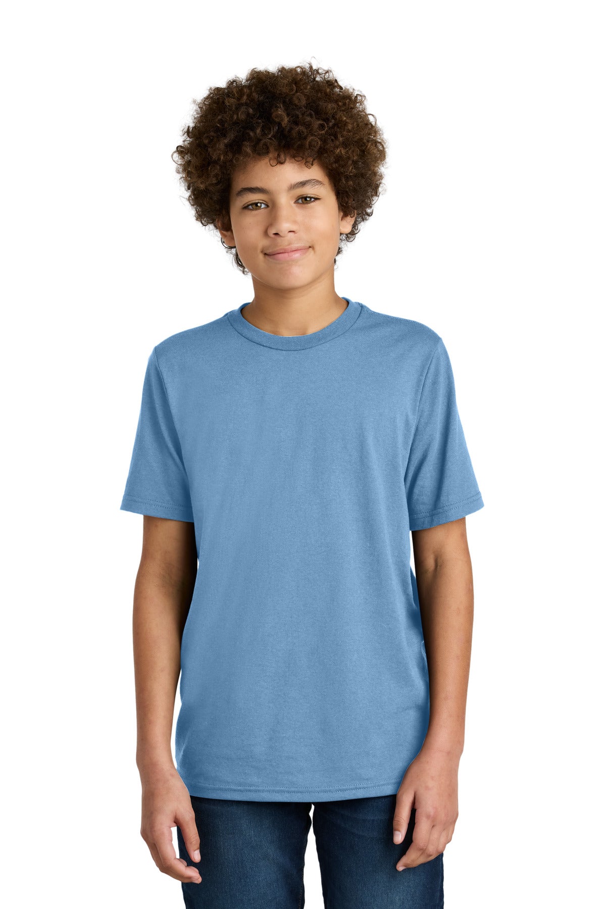 Port & Co Youth CVC Tee PC340Y in Tundra Blue