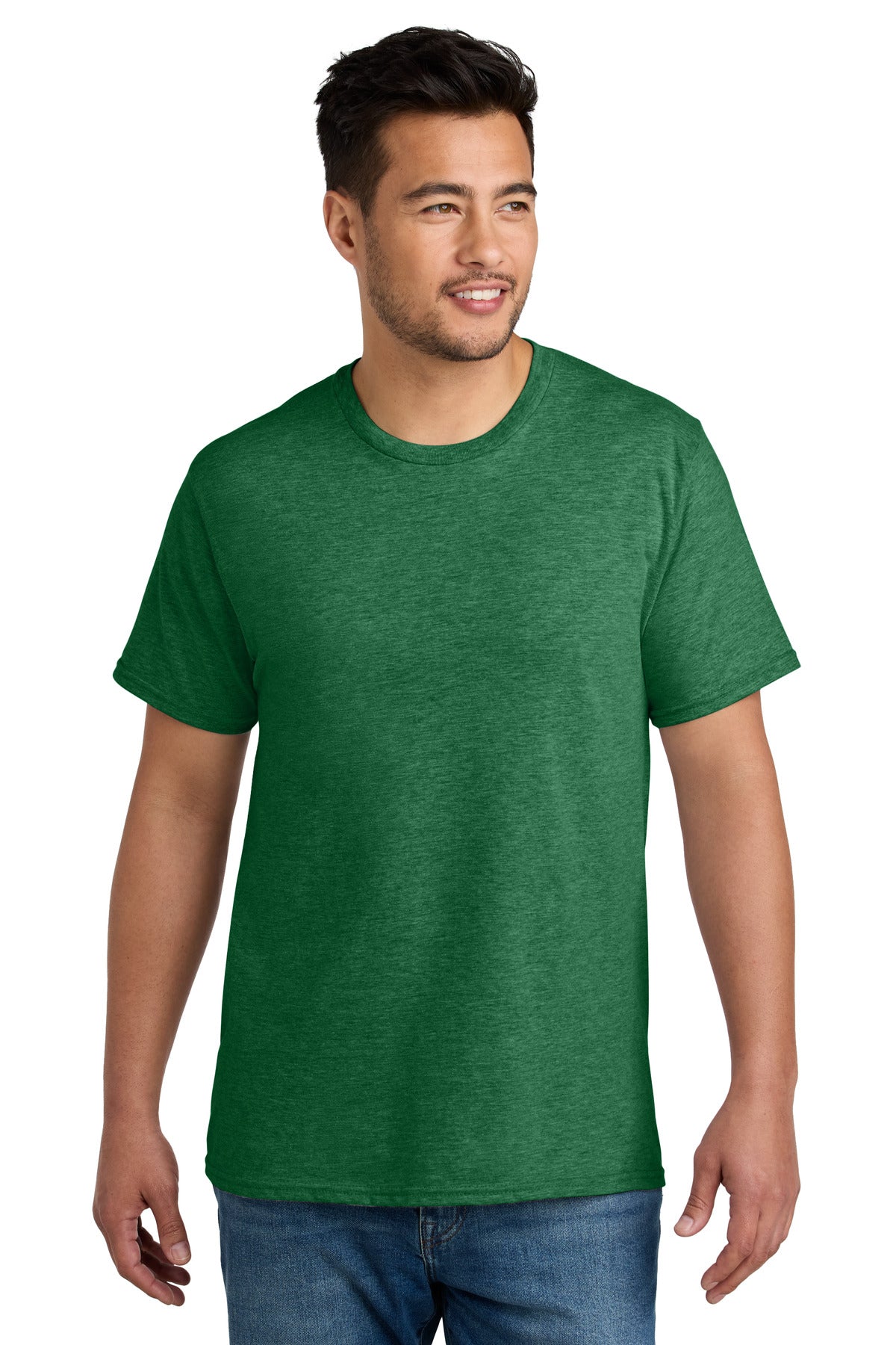 Port & Co CVC Tee PC340 in Athletic Kelly Green Heather
