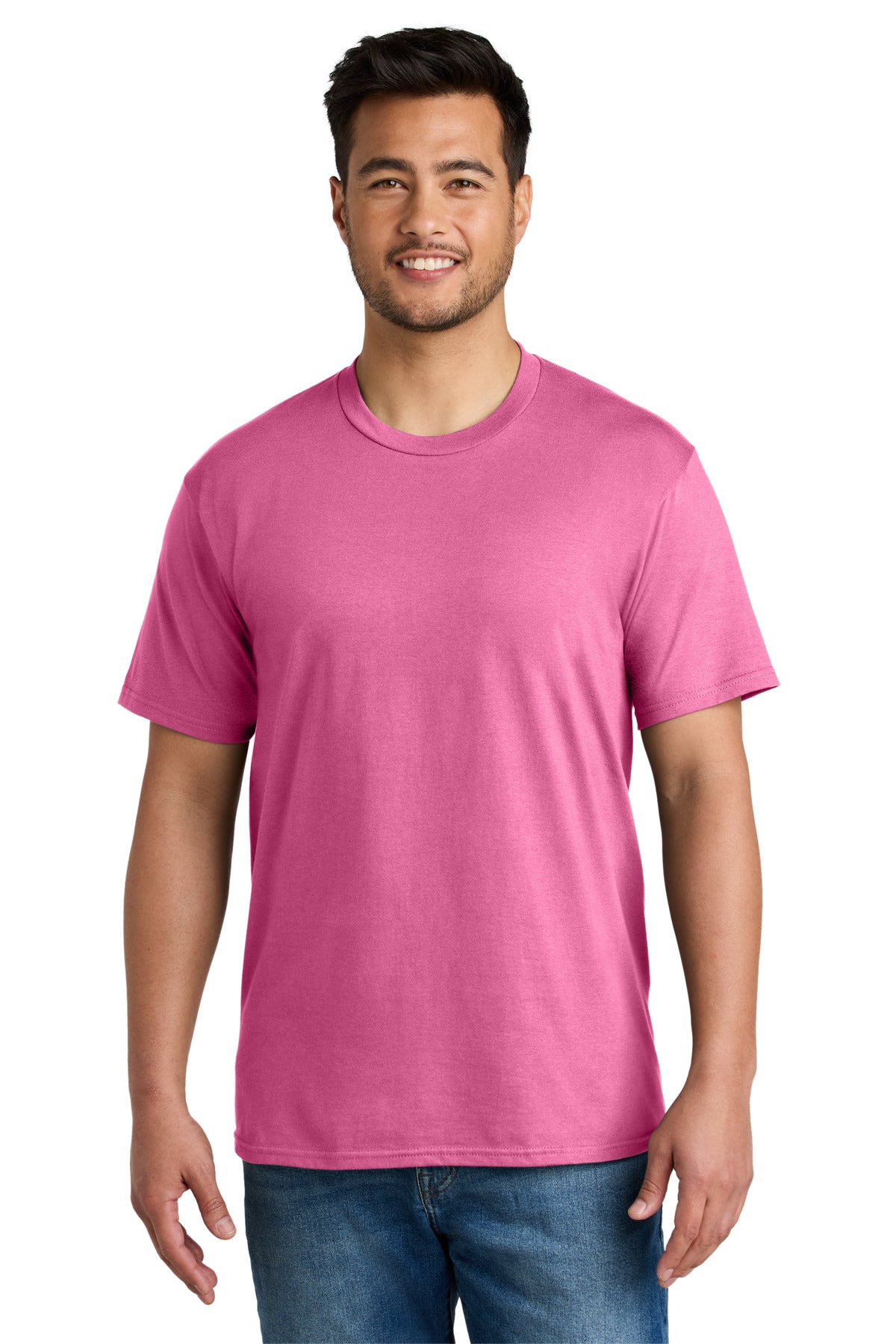 Port & Co CVC Tee PC340 in Awareness Pink