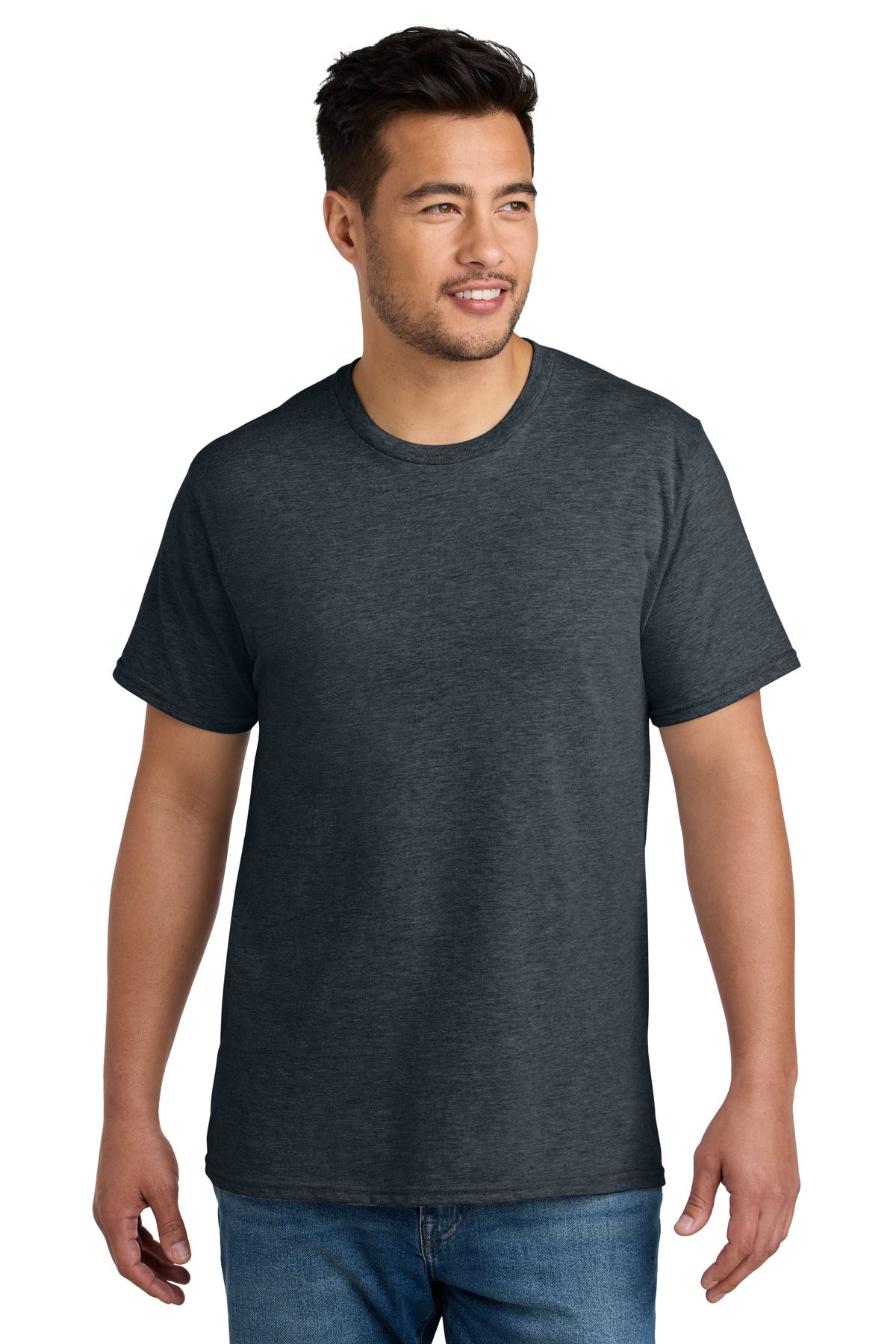 Port & Co CVC Tee PC340 in Dark Heather Grey